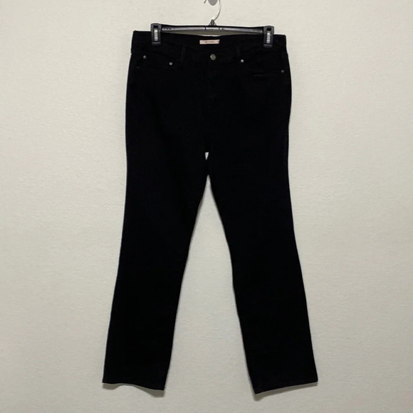 Levi's 505 Black High Rise Straight Leg Jeans Size 32 - Picture 2 of 12